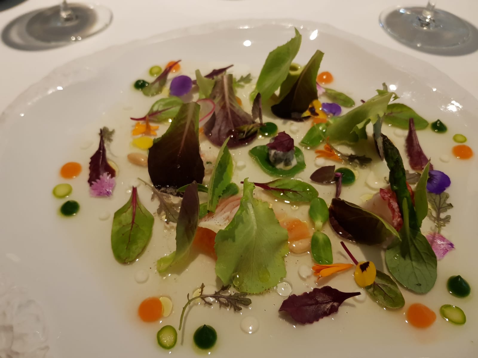 Lasarte vegetable and petal salad