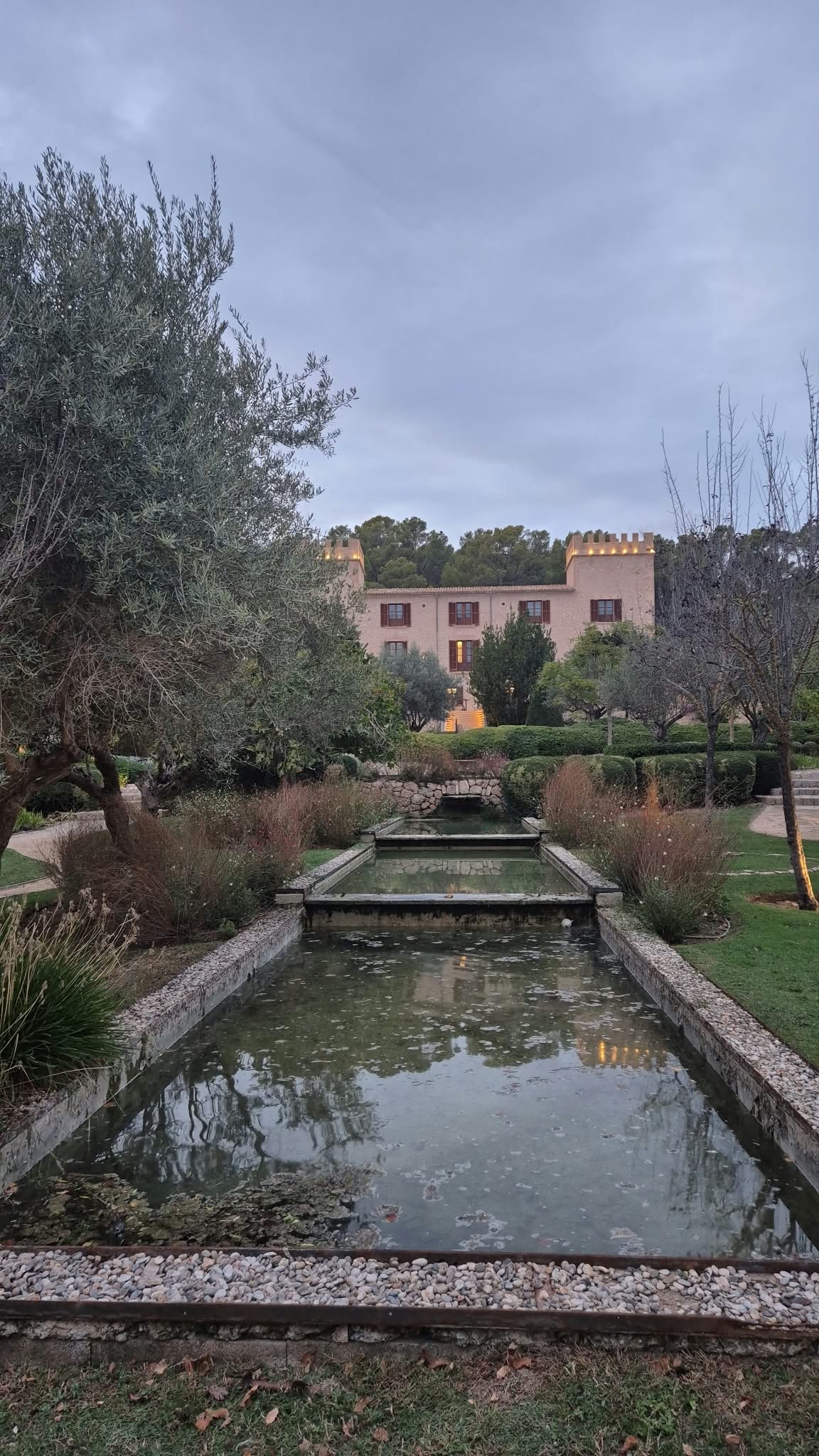 Castell Son Claret in the garden